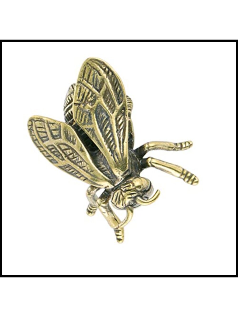 Small Brass Bee Figurine Flat Bottom Stable Desktop Ornament Craft Decor